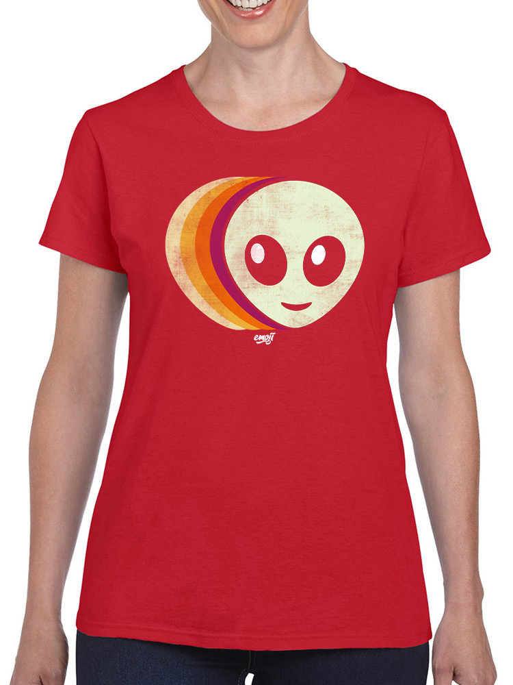 Offiziell lizenziertes Emoji Alien Vibes - Retro Galaktische Grafik Damen T-Shirt - Bild 17 von 20