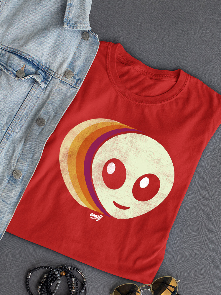 Offiziell lizenziertes Emoji Alien Vibes - Retro Galaktische Grafik Damen T-Shirt - Bild 19 von 20