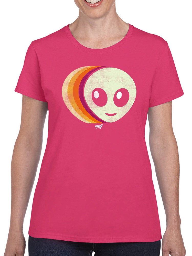 Offiziell lizenziertes Emoji Alien Vibes - Retro Galaktische Grafik Damen T-Shirt - Bild 9 von 20