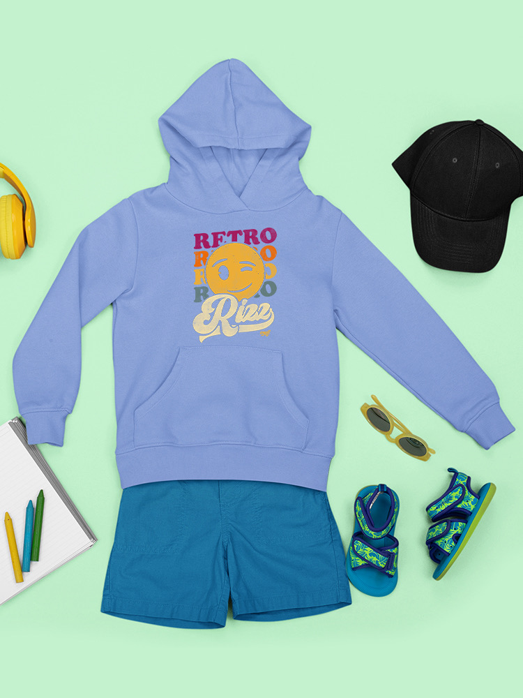 Retro Rizz - Vintage Winking Emoji Graphic Youth's Hoodie - Bild 11 von 20