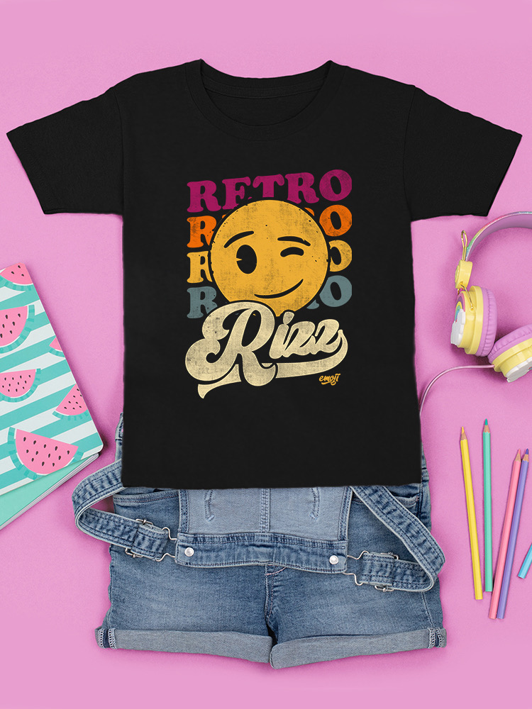 Retro Rizz - Vintage zwinkerndes Emoji Grafik Jugend T-Shirt - Bild 7 von 16