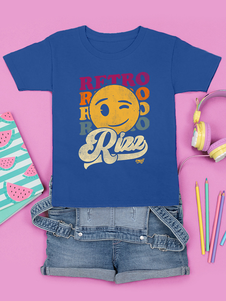 Retro Rizz - Vintage zwinkerndes Emoji Grafik Jugend T-Shirt - Bild 15 von 16