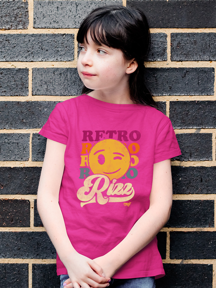 Retro Rizz - Vintage zwinkerndes Emoji Grafik Jugend T-Shirt - Bild 10 von 16