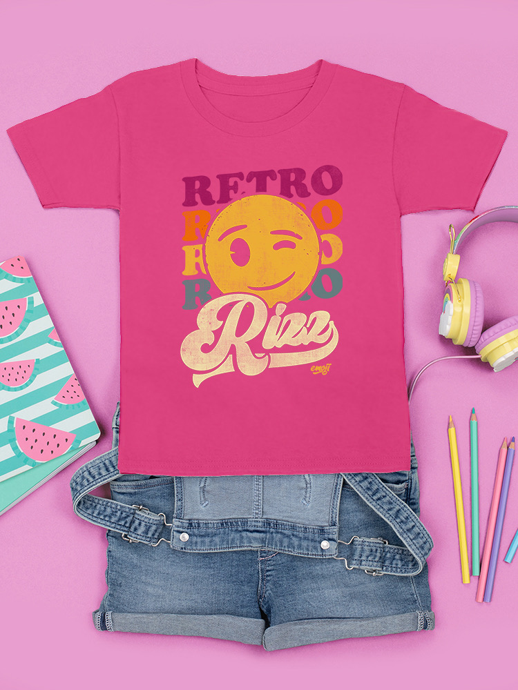 Retro Rizz - Vintage zwinkerndes Emoji Grafik Jugend T-Shirt - Bild 11 von 16