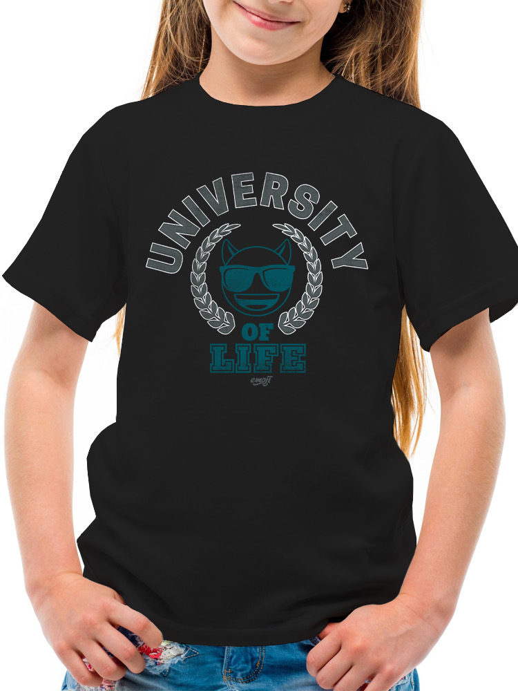 University of Life - Dark Emoji College Style Graphic Youth's T-shirt - Picture 9 of 24