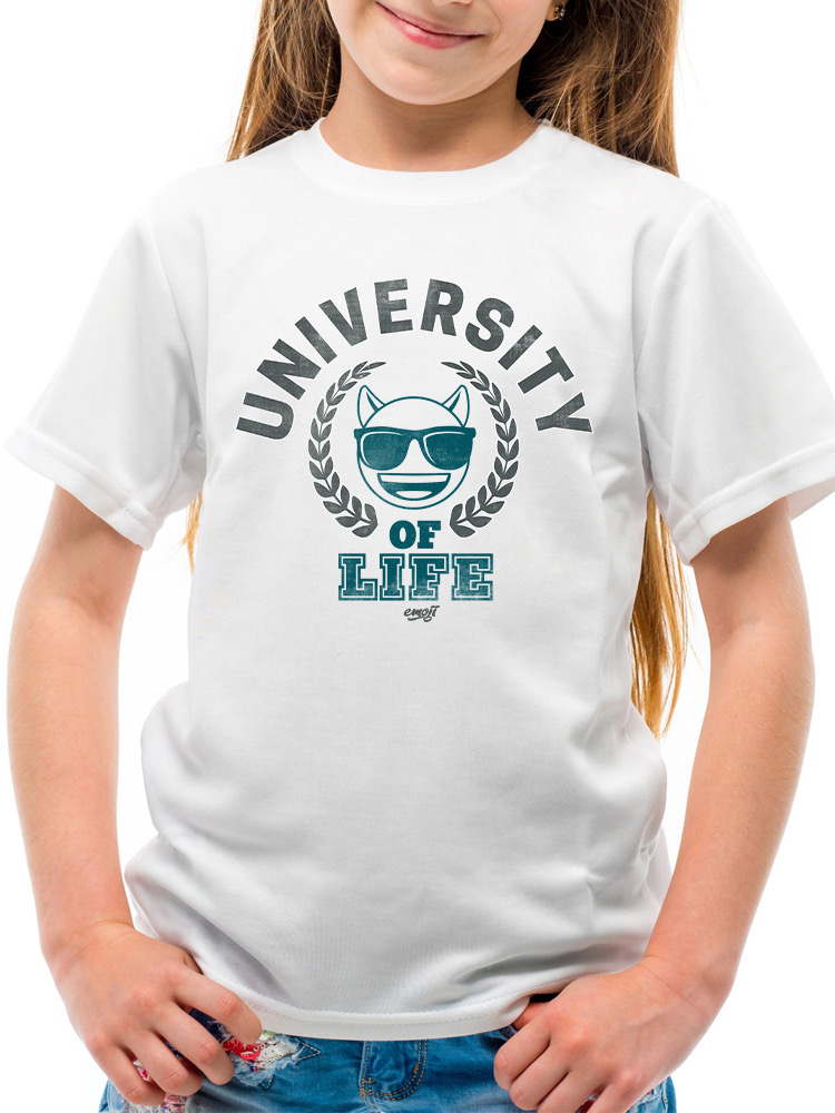 University of Life - Dark Emoji College Style Graphic Youth's T-shirt - Picture 21 of 24