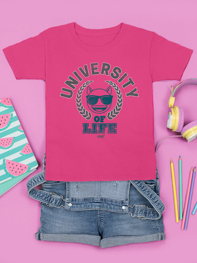 University of Life - Dark Emoji College Style Graphic Youth's T-shirt - Picture 19 of 24