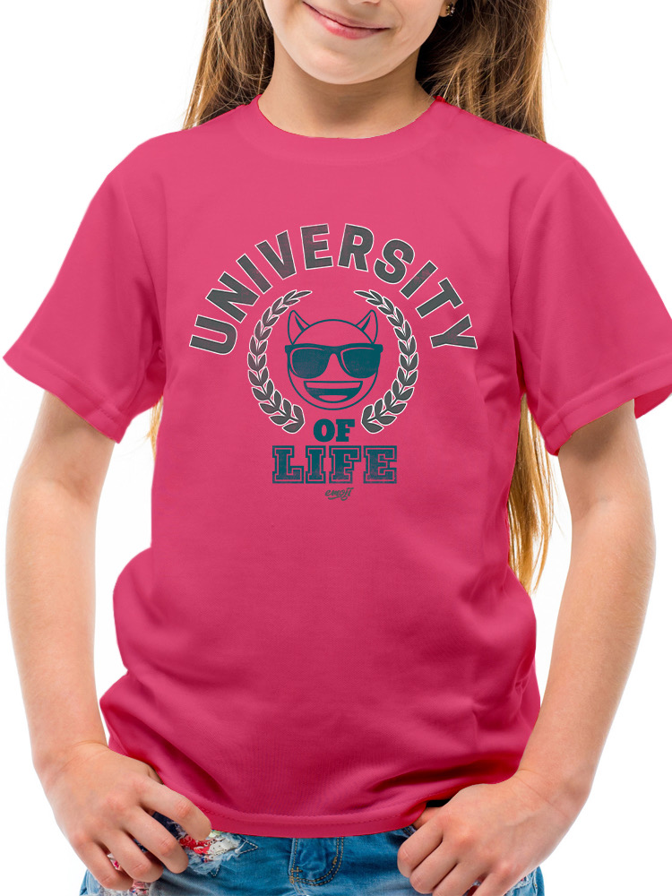 University of Life - Dark Emoji College Style Graphic Youth's T-shirt - Picture 17 of 24