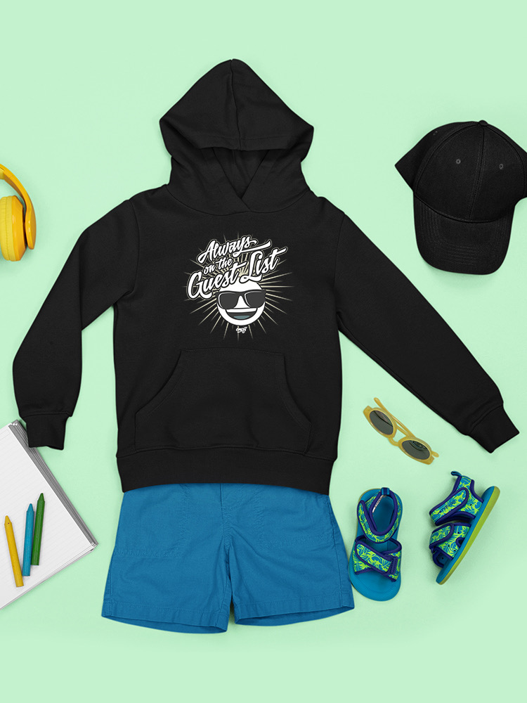 Always VIP - Gästeliste cooler Retro Emoji Party Jugend Hoodie - Bild 7 von 20