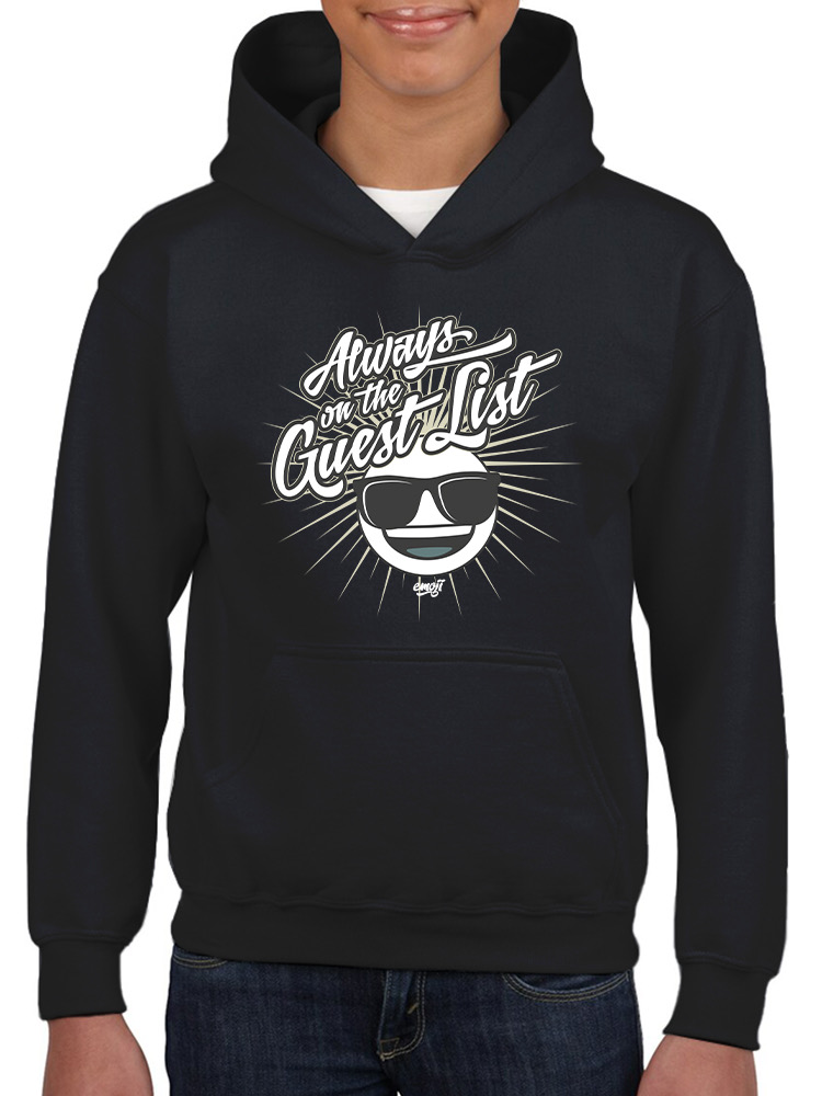 Always VIP - Gästeliste cooler Retro Emoji Party Jugend Hoodie - Bild 5 von 20