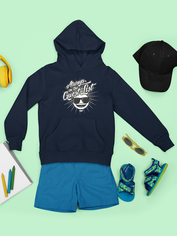 Always VIP - Gästeliste cooler Retro Emoji Party Jugend Hoodie - Bild 19 von 20