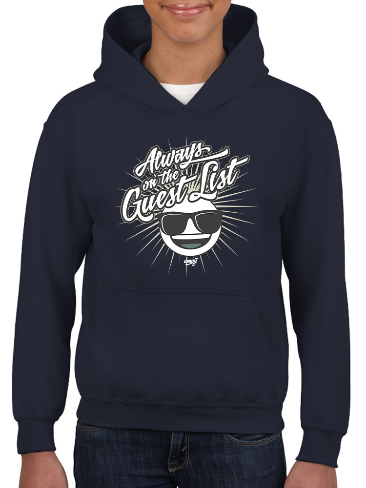Always VIP - Gästeliste cooler Retro Emoji Party Jugend Hoodie - Bild 17 von 20