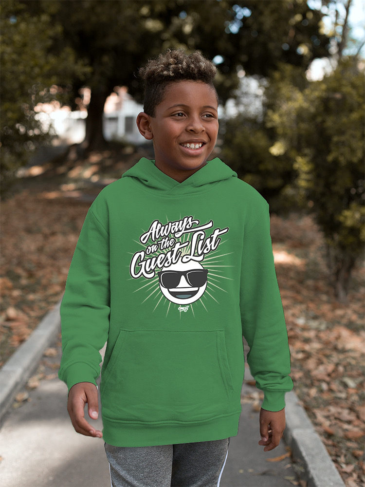 Always VIP - Gästeliste cooler Retro Emoji Party Jugend Hoodie - Bild 14 von 20