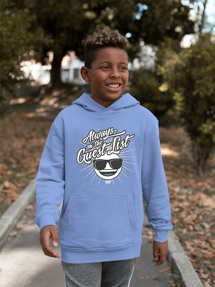 Always VIP - Gästeliste cooler Retro Emoji Party Jugend Hoodie - Bild 10 von 20