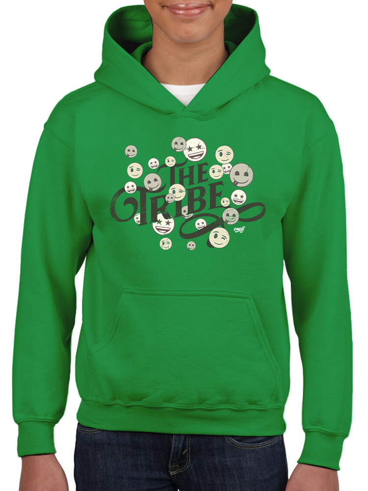 Officially Licensed Emoji The Tribe - Vintage Crew Unity Graphic Youth's Hoodie - Picture 9 of 16
