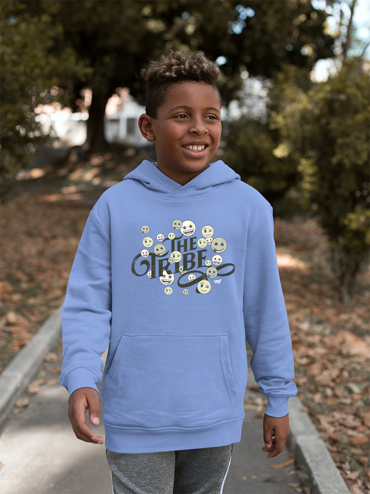 Officially Licensed Emoji The Tribe - Vintage Crew Unity Graphic Youth's Hoodie - Picture 6 of 16