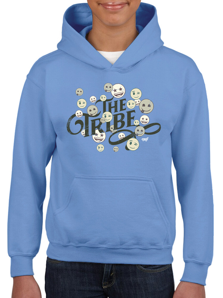 Officially Licensed Emoji The Tribe - Vintage Crew Unity Graphic Youth's Hoodie - Picture 5 of 16