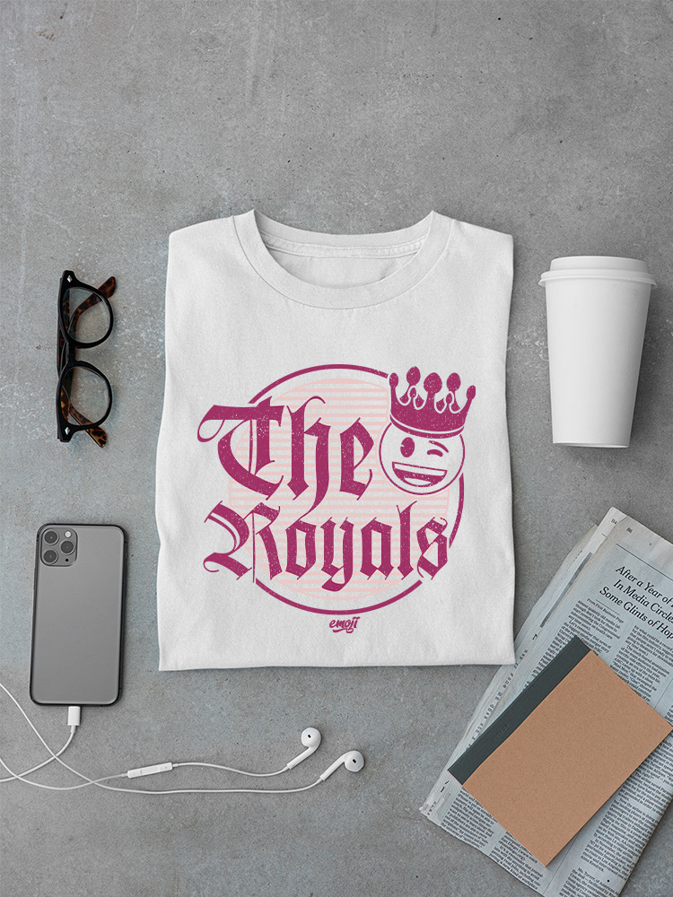 The Royals - Retro Gothic Crown Emoji Grafik Herren T-Shirt - Bild 7 von 8