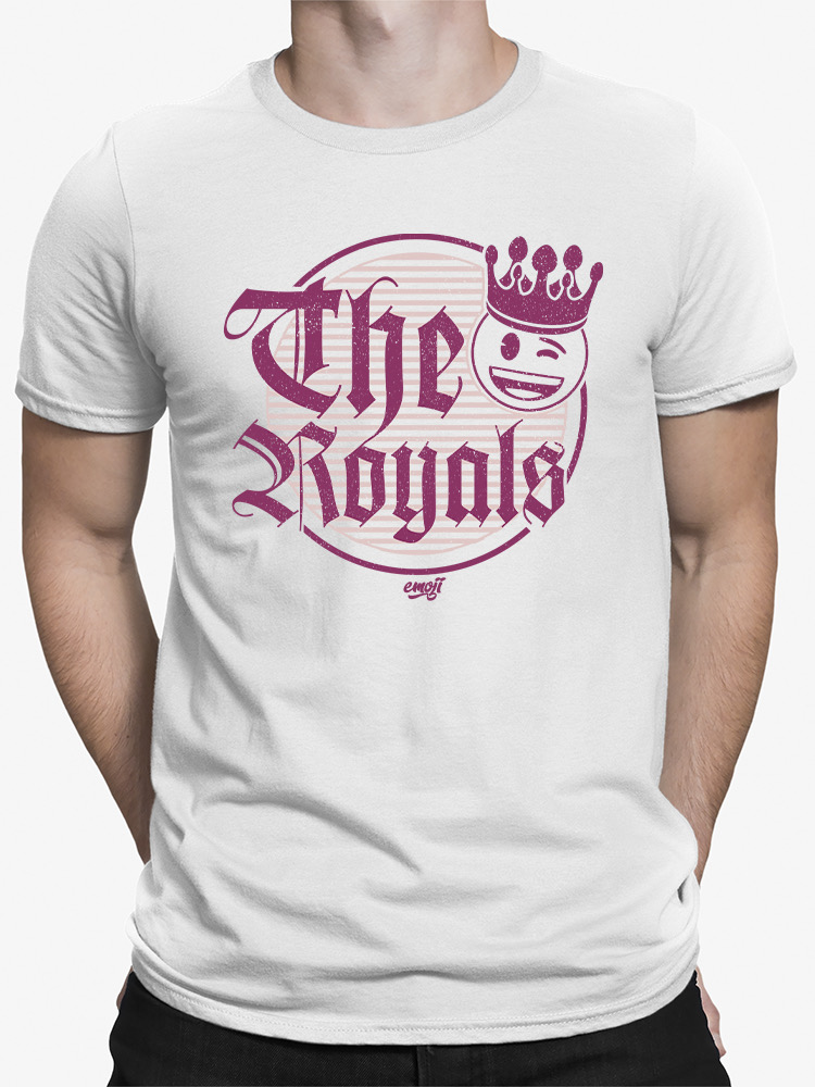 The Royals - Retro Gothic Crown Emoji Grafik Herren T-Shirt - Bild 5 von 8