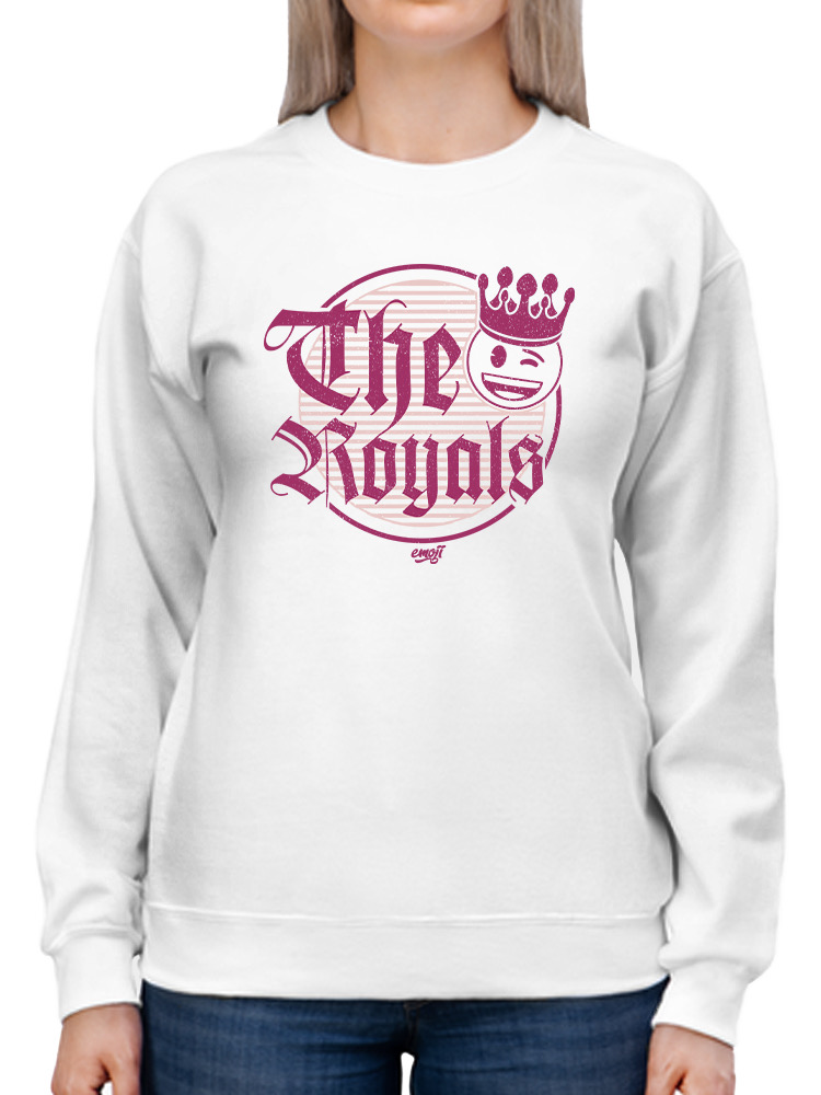 The Royals - Retro Gothic Crown Emoji Graphic Damen Sweatshirt - Bild 17 von 20