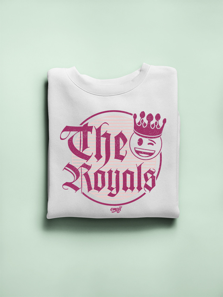 The Royals - Retro Gothic Crown Emoji Graphic Damen Sweatshirt - Bild 19 von 20