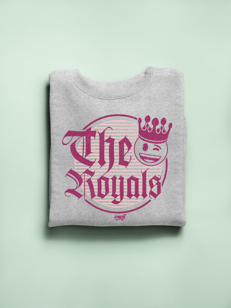 The Royals - Retro Gothic Crown Emoji Graphic Damen Sweatshirt - Bild 7 von 20