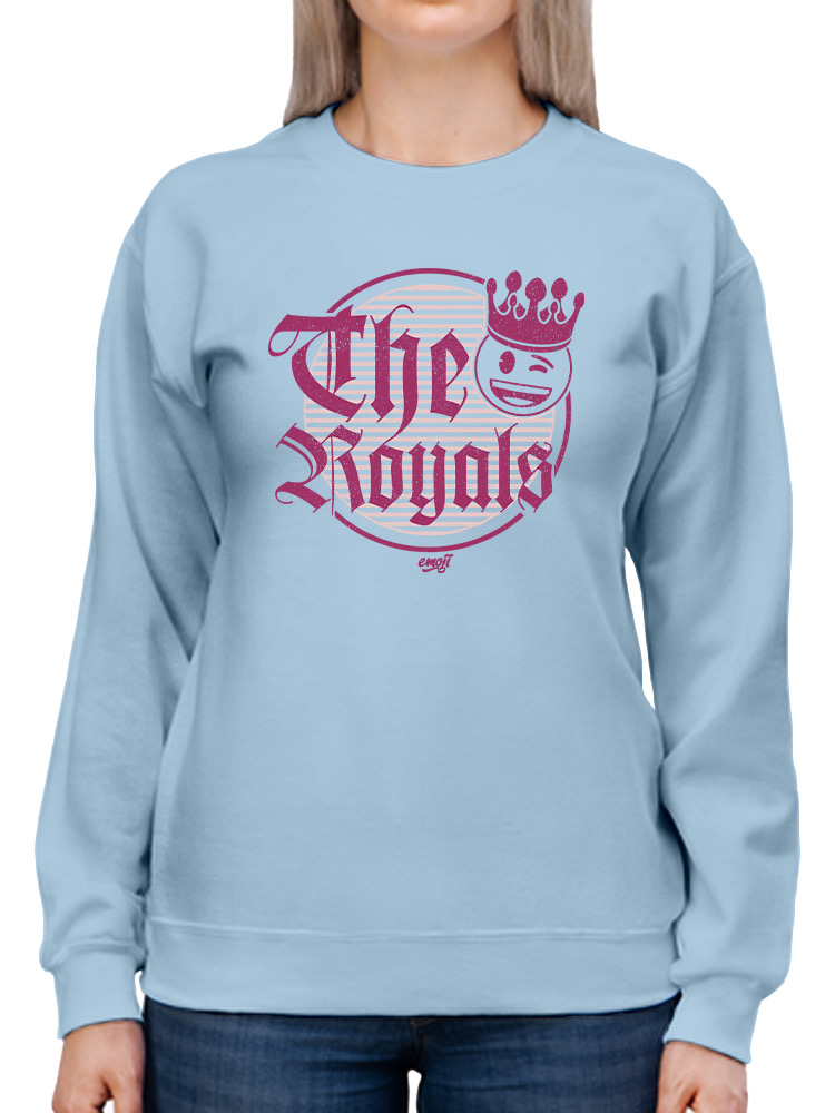 The Royals - Retro Gothic Crown Emoji Graphic Damen Sweatshirt - Bild 9 von 20