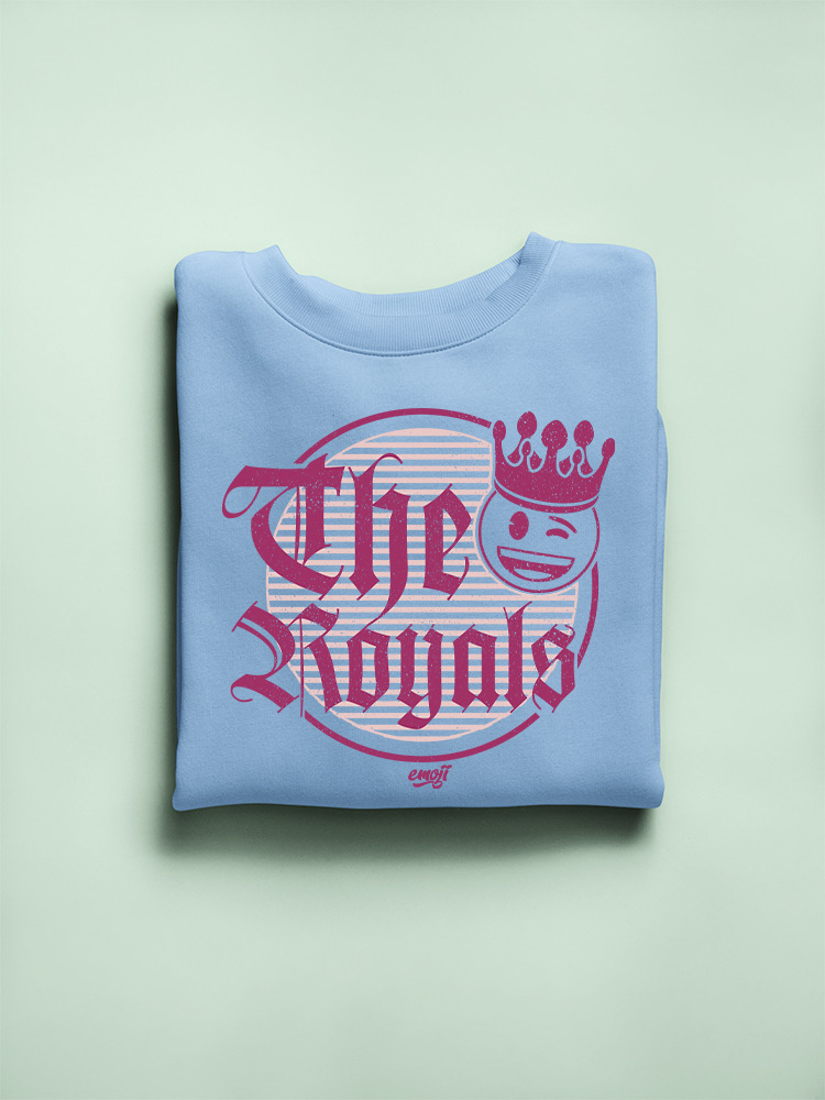 The Royals - Retro Gothic Crown Emoji Graphic Damen Sweatshirt - Bild 11 von 20