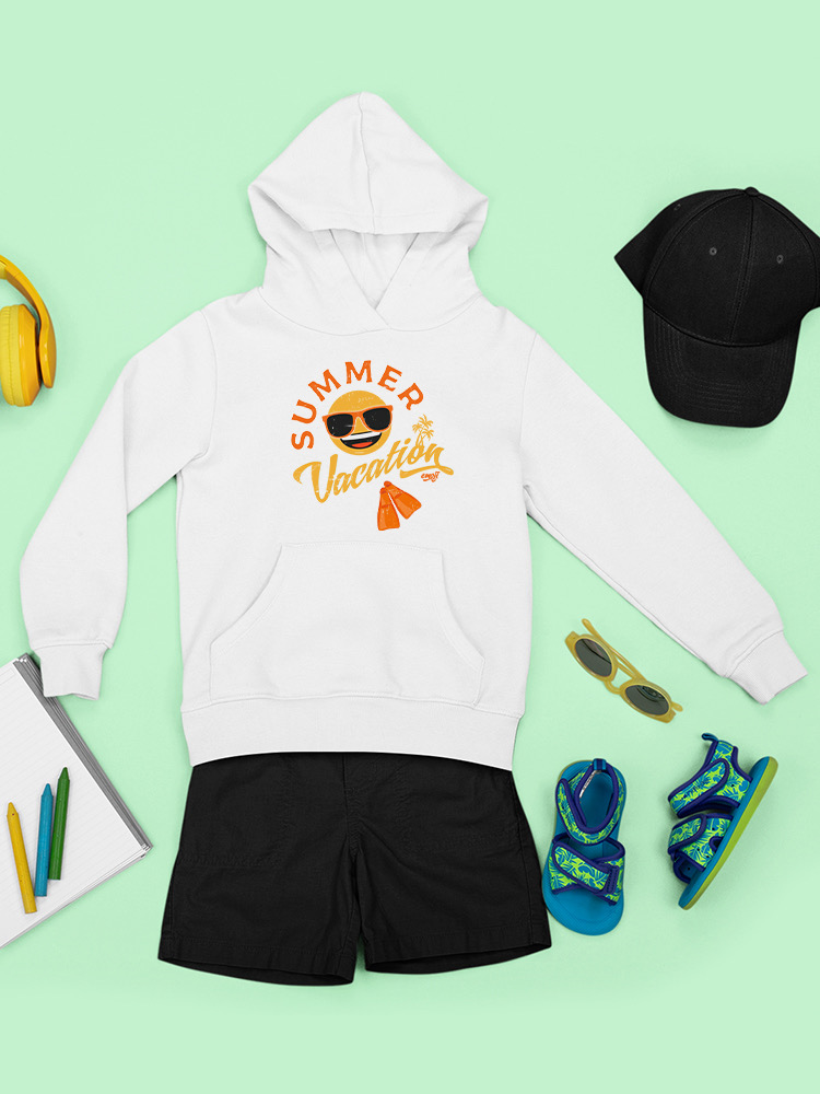 Summer Vacation - Retro Beach Emoji Travel Graphic Youth's Hoodie - Picture 7 of 8