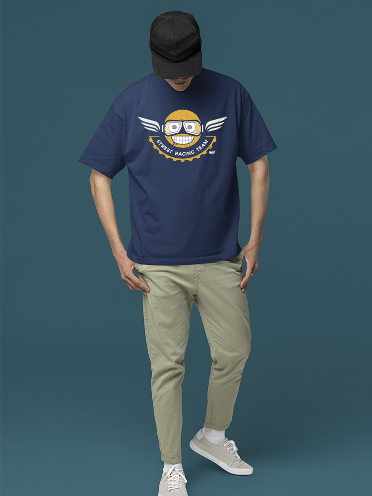Street Racing Team - Camiseta Retro Moto Racer Emoji Hombre - Imagen 10 de 20