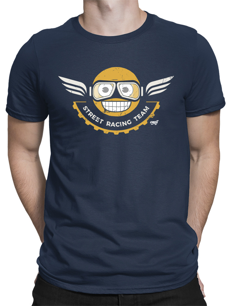 Street Racing Team - Camiseta Retro Moto Racer Emoji Hombre - Imagen 9 de 20