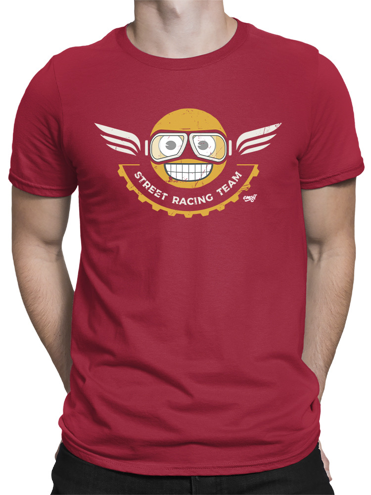 Street Racing Team - Camiseta Retro Moto Racer Emoji Hombre - Imagen 13 de 20