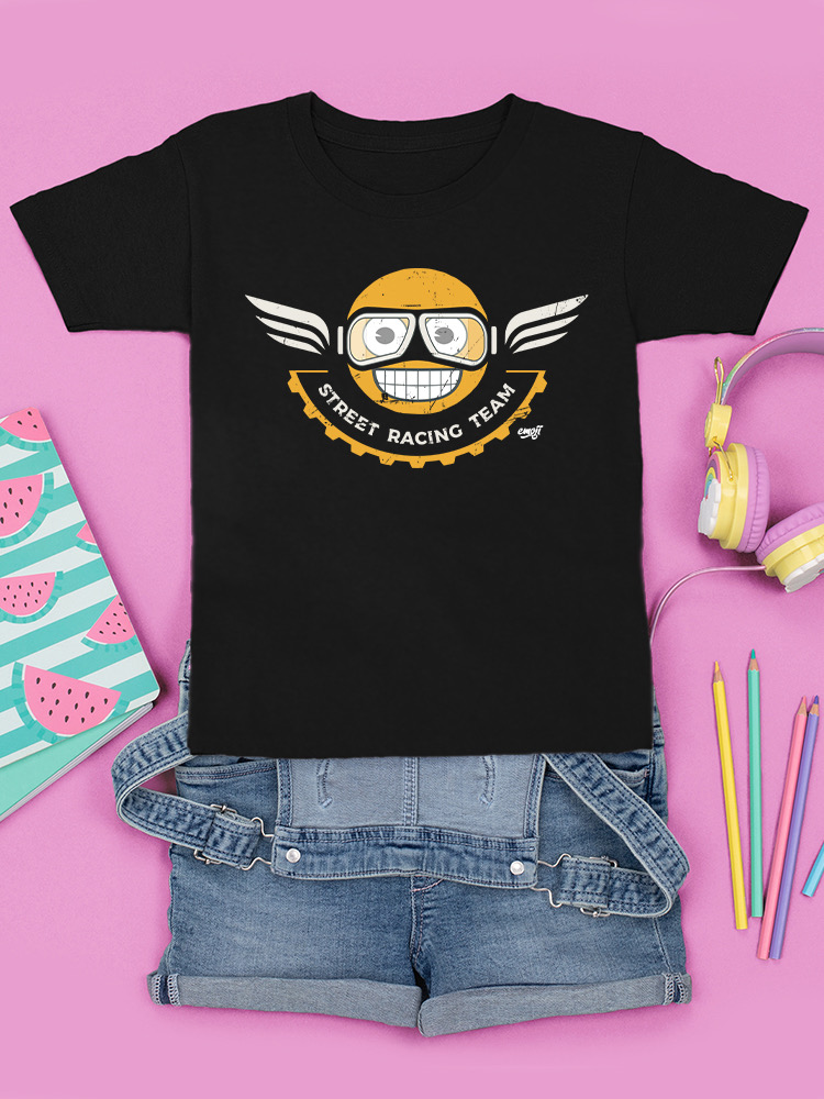 Street Racing Team - Retro Moto Racer Emoji Youth's T-shirt - Picture 7 of 12
