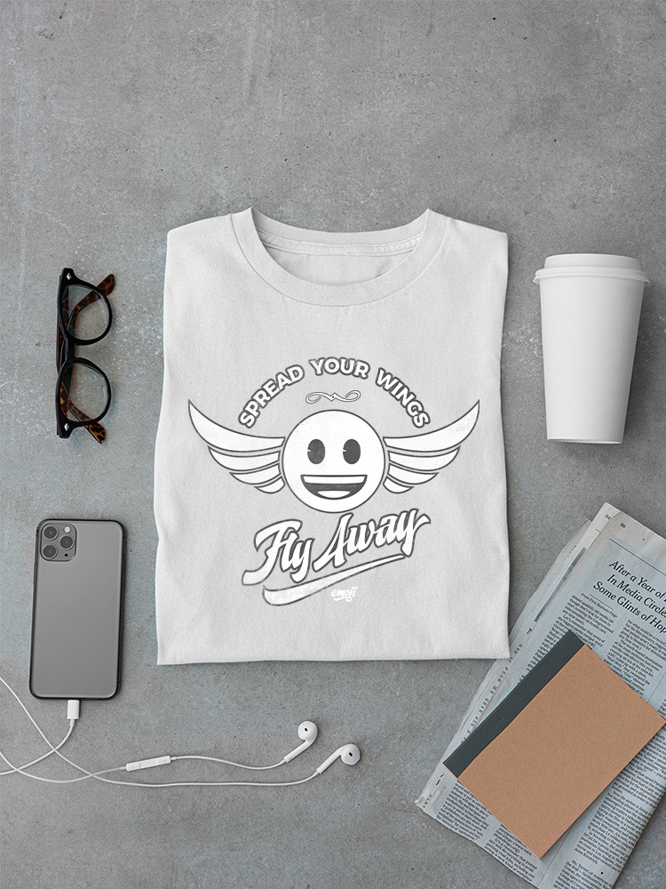 Fly Away - Retro Winged Emoji Graphic Men's T-shirt - Picture 23 of 24
