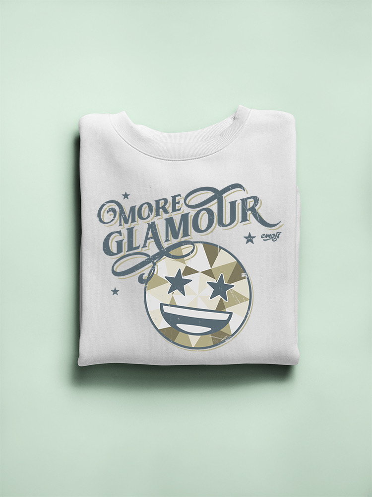 More Glamour - Starry Sparkle Retro Emoji Grafik Herren Sweatshirt - Bild 11 von 12