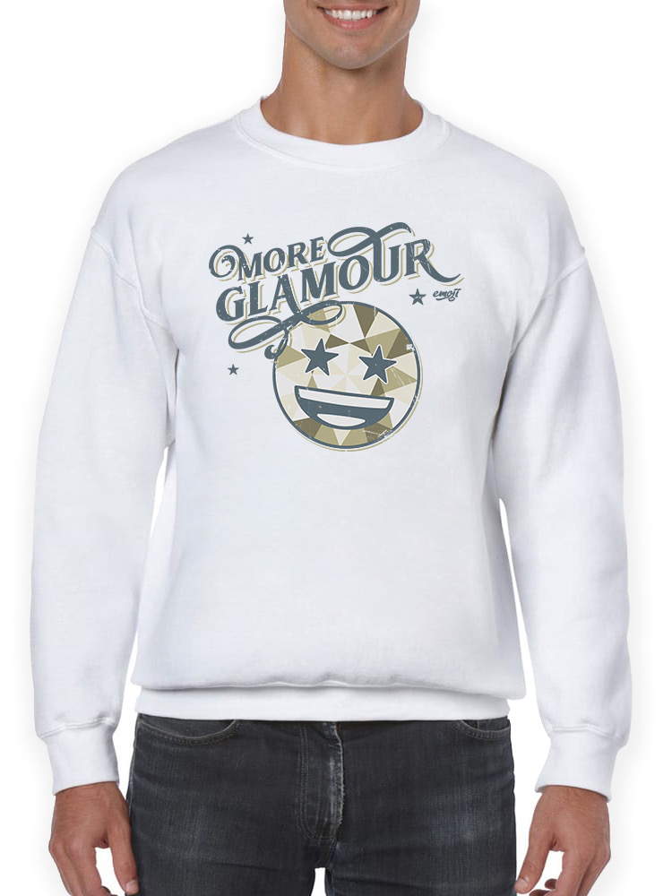 More Glamour - Starry Sparkle Retro Emoji Grafik Herren Sweatshirt - Bild 9 von 12