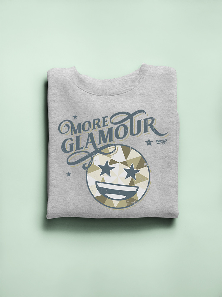 More Glamour - Starry Sparkle Retro Emoji Grafik Herren Sweatshirt - Bild 7 von 12