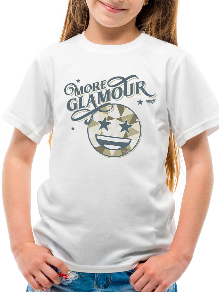More Glamour - Starry Sparkle Retro Emoji Grafik Jugend T-Shirt - Bild 17 von 20