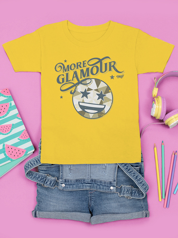 More Glamour - Starry Sparkle Retro Emoji Grafik Jugend T-Shirt - Bild 11 von 20