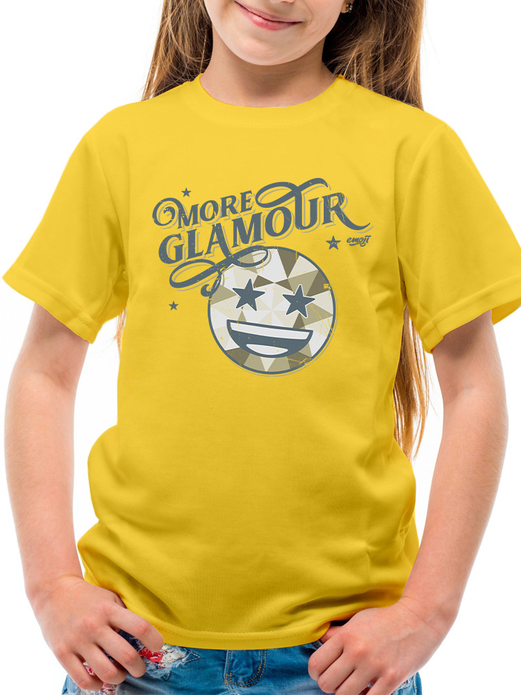 More Glamour - Starry Sparkle Retro Emoji Grafik Jugend T-Shirt - Bild 9 von 20