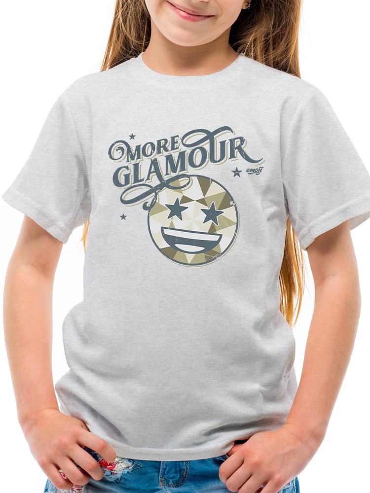 More Glamour - Starry Sparkle Retro Emoji Grafik Jugend T-Shirt - Bild 5 von 20