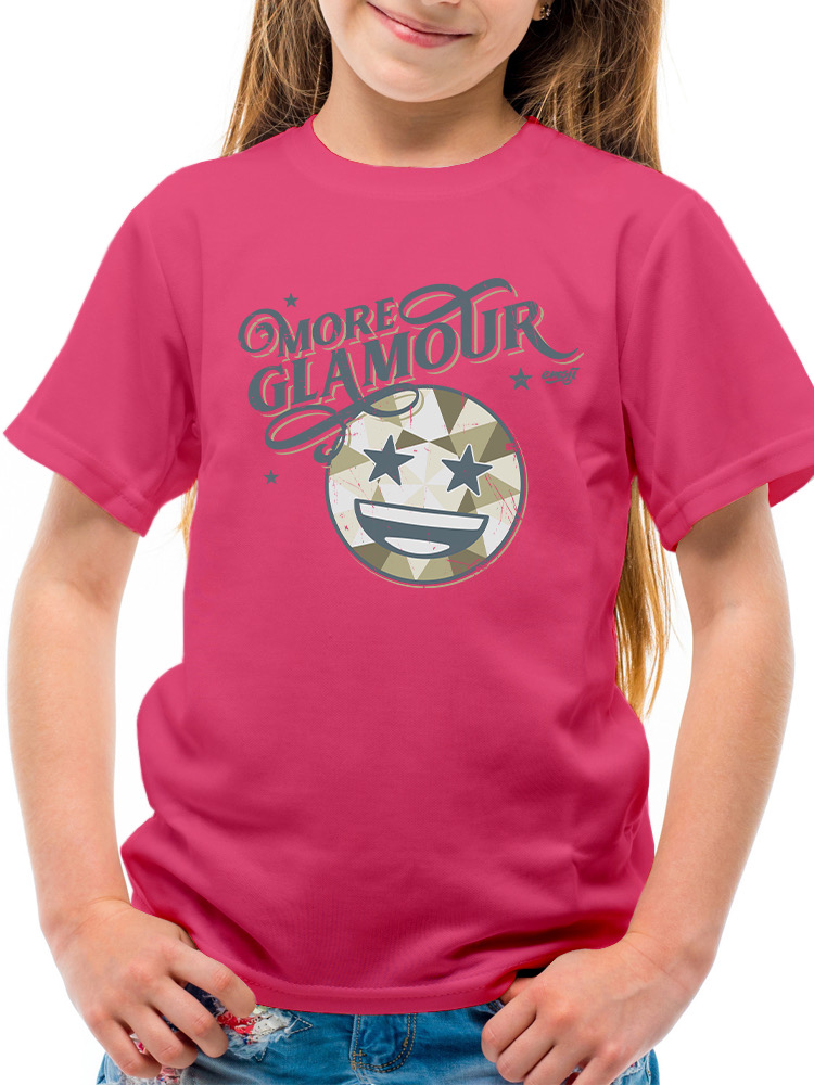 More Glamour - Starry Sparkle Retro Emoji Grafik Jugend T-Shirt - Bild 13 von 20