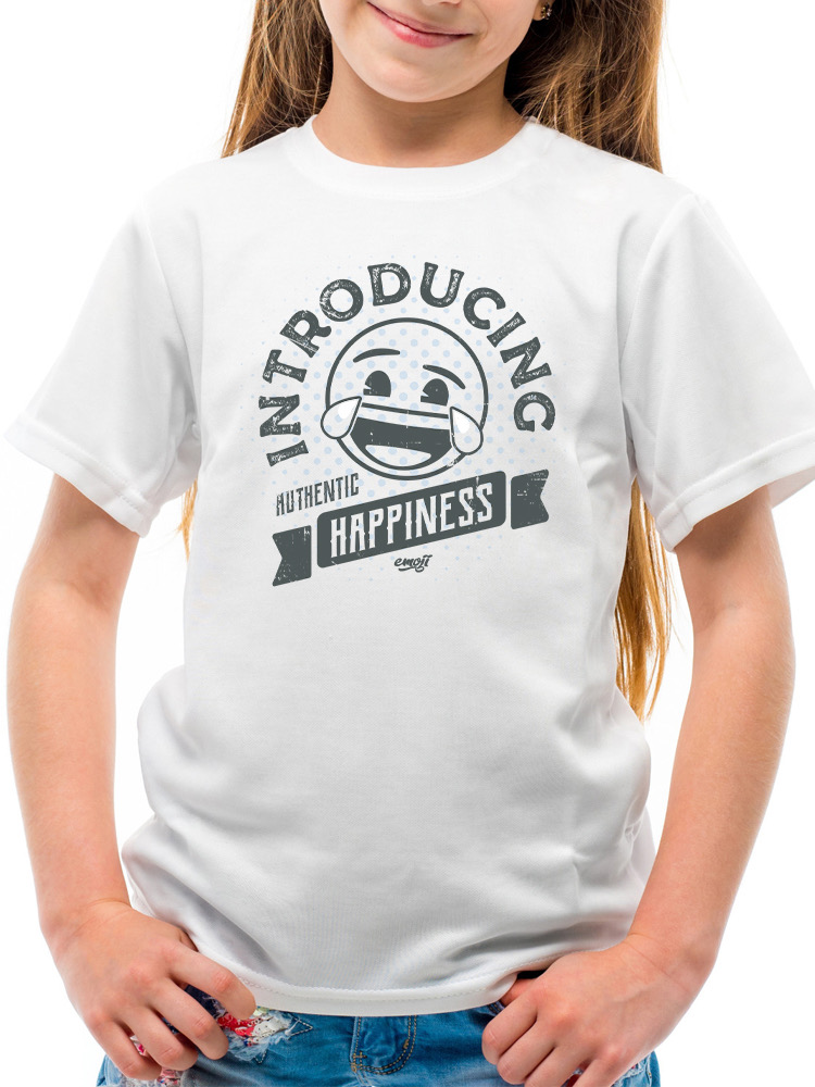 Introducing Happiness - Maglietta retrò per ragazzi emoji che ridono - Foto 13 di 16