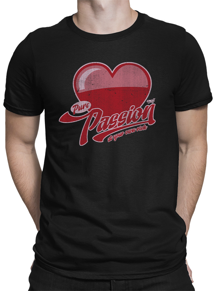 Officially Licensed Emoji Pure Passion - Bold Heart Graphic Men's T-shirt - Picture 5 of 20