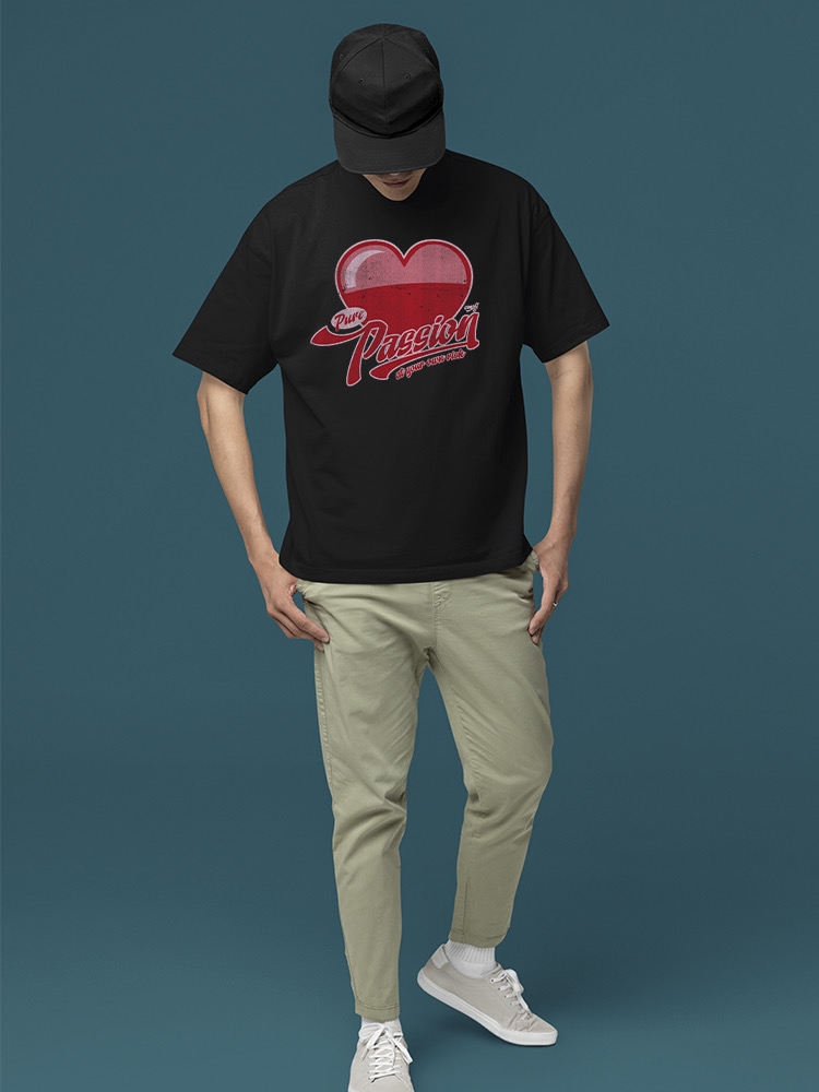 Officially Licensed Emoji Pure Passion - Bold Heart Graphic Men's T-shirt - Picture 6 of 20