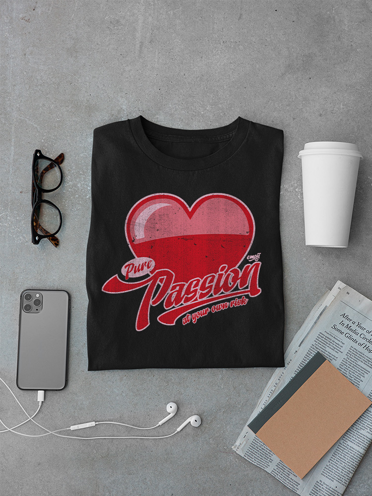 Officially Licensed Emoji Pure Passion - Bold Heart Graphic Men's T-shirt - Picture 7 of 20