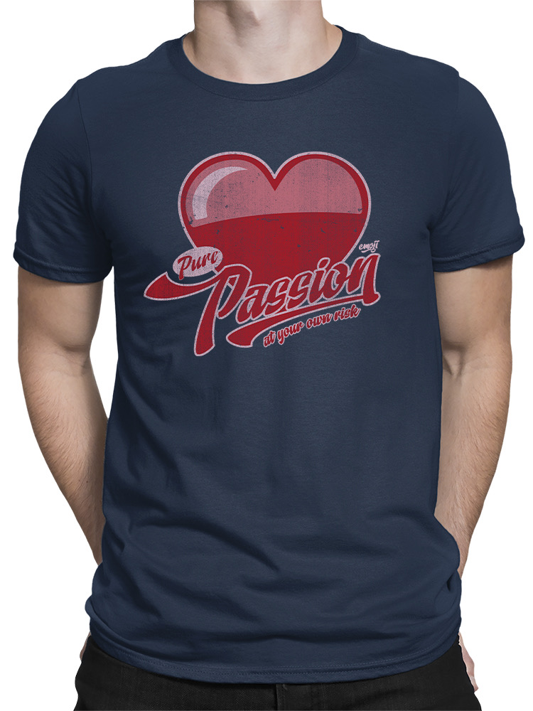 Officially Licensed Emoji Pure Passion - Bold Heart Graphic Men's T-shirt - Picture 9 of 20