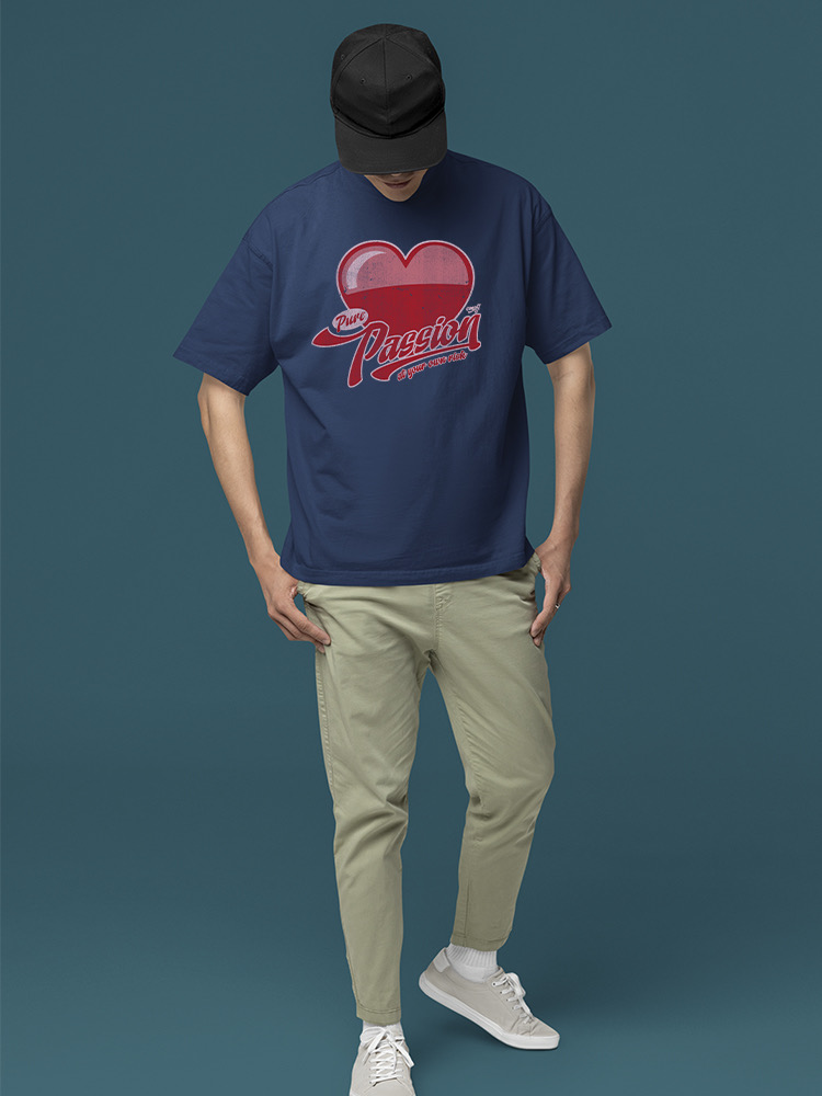 Officially Licensed Emoji Pure Passion - Bold Heart Graphic Men's T-shirt - Picture 10 of 20