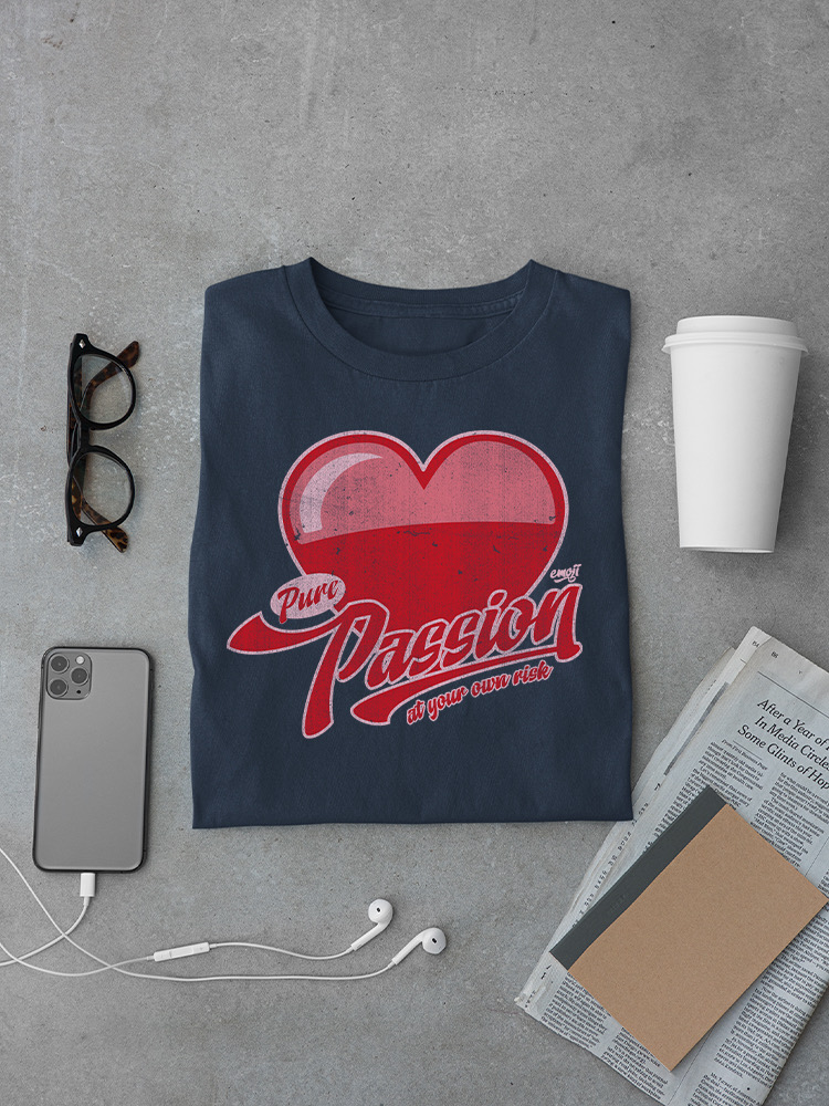 Officially Licensed Emoji Pure Passion - Bold Heart Graphic Men's T-shirt - Picture 11 of 20
