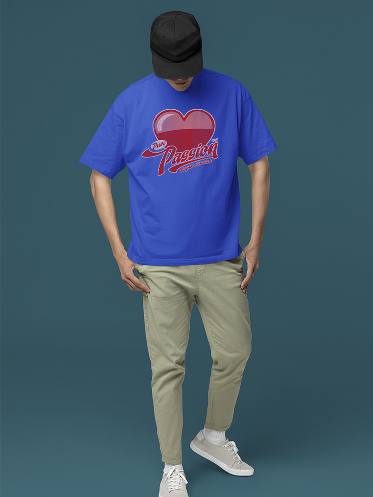 Officially Licensed Emoji Pure Passion - Bold Heart Graphic Men's T-shirt - Picture 14 of 20
